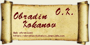 Obradin Kokanov vizit kartica